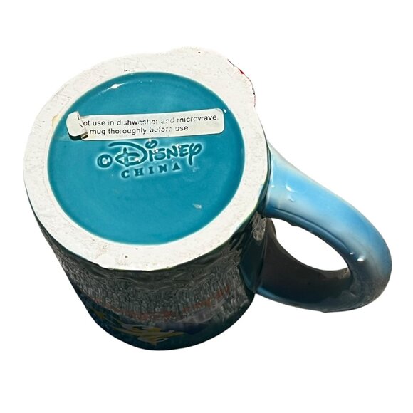 Walt Disney World 25th Anniversary Sorcerer Mickey Ceramic Mug Blue & Red Colors - Picture 3 of 5